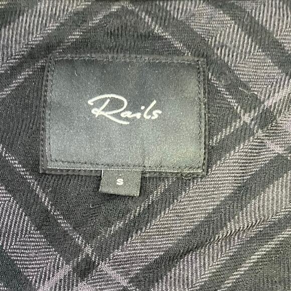 Rails Hunter Button-Up Shirt, Black Plaid Onyx Ash, Women's S, Western‎ Casual - Picture 4 of 11